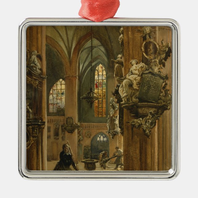 Innenraum der Kirche von Sankt Nikolaus, Berlin Silbernes Ornament (Vorne)