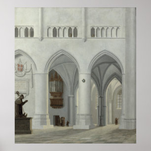 Innenraum der Kirche von St. Bavo, Haarlem Poster