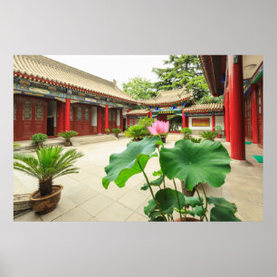 Innenraum der Pagode in China Poster