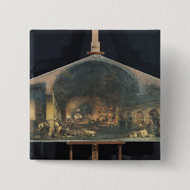 Innenraum der Schmiede bei Fourchambault Button (Vorderseite)