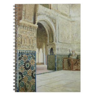 Innenraum des Alhambras, Granada (w/c) Notizblock