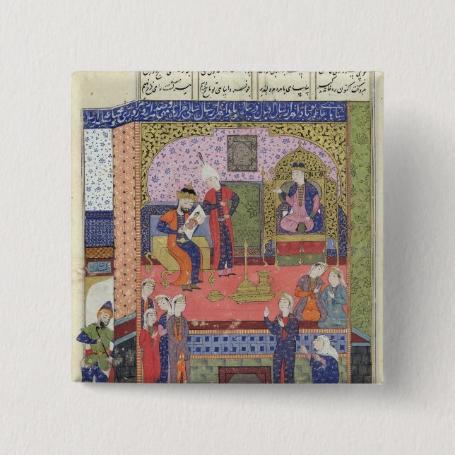 Innenraum des Königs Persiens Palastes Button (Vorderseite)