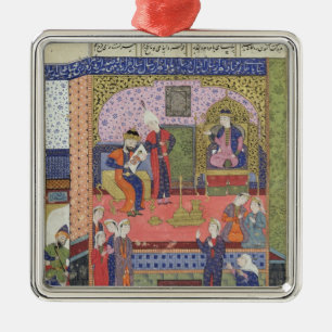 Innenraum des Königs Persiens Palastes Silbernes Ornament