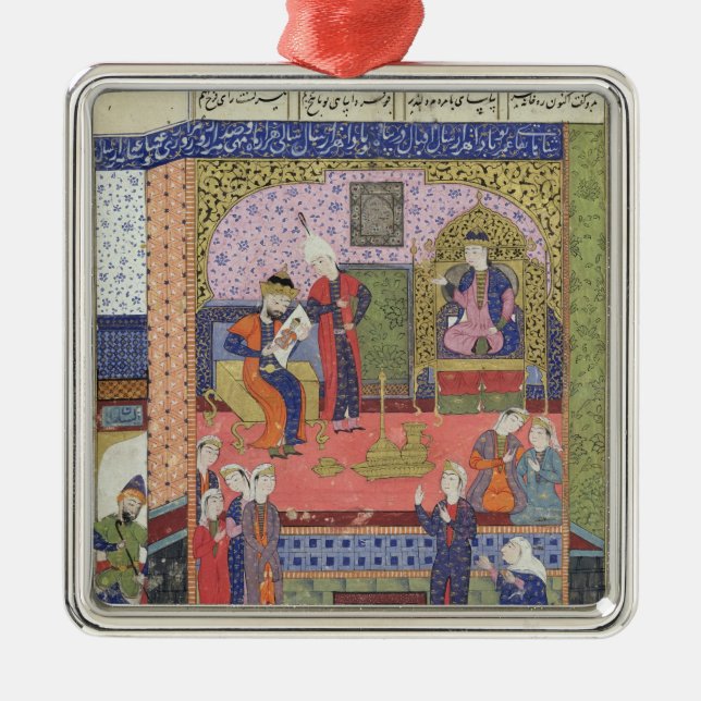 Innenraum des Königs Persiens Palastes Silbernes Ornament (Vorne)