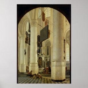 Innenraum des Nieuwe Kerk Poster