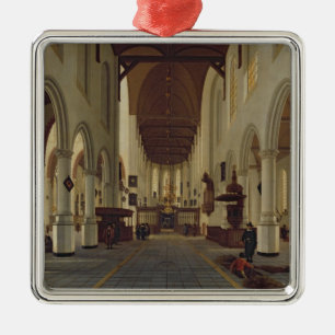 Innenraum des Oude Kerk, Delft, c.1660-70 Ornament Aus Metall