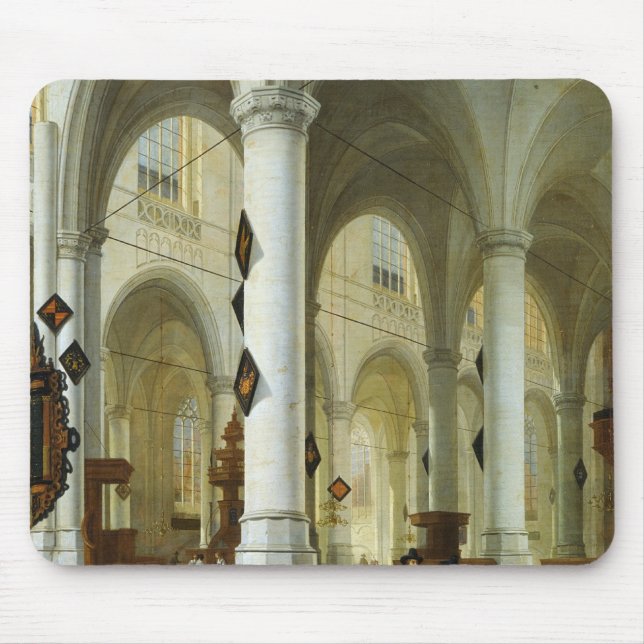 Innenraum des Oude Kerk in Delft Mousepad (Vorne)
