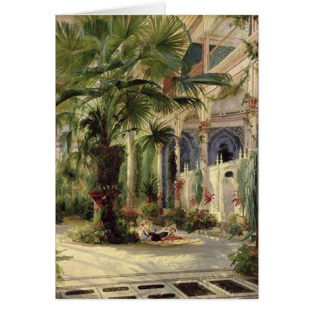 Innenraum des Palmen-Hauses in Potsdam, 1833 (Vorne)