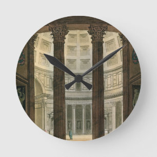 Innenraum des Pantheons, Rom, von 'Le Costume A Runde Wanduhr