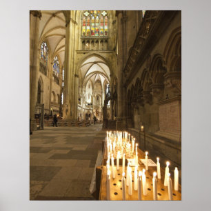 Innenraum des St. Petersdoms in Regensburg Poster
