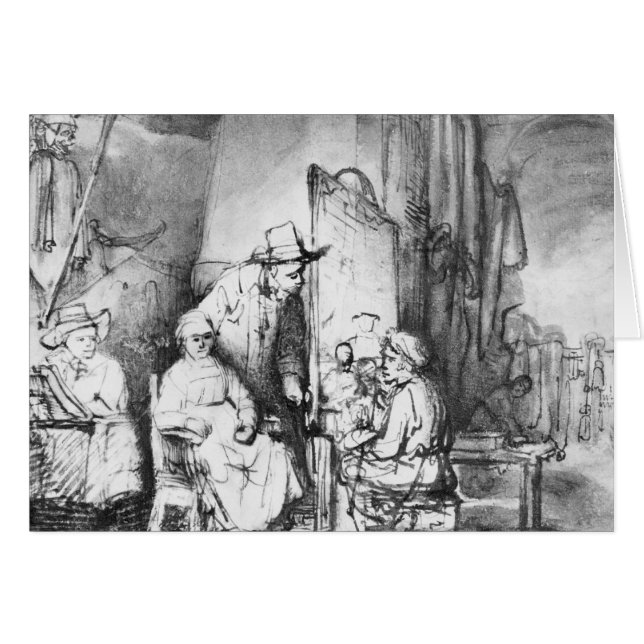 Innenraum des Studios mit Malermalerei (Vorderseite (Horizontal))