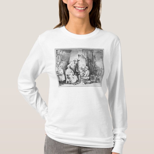 Innenraum des Studios mit Malermalerei T-Shirt (Vorderseite)