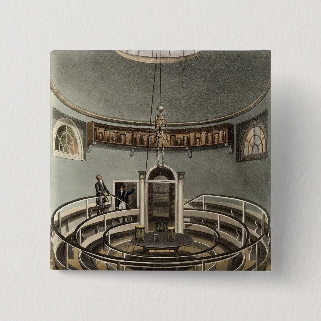 Innenraum des Theaters von Anatomie, Cambridge, Button (Vorderseite)