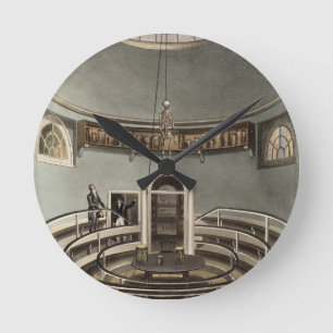 Innenraum des Theaters von Anatomie, Cambridge, Runde Wanduhr