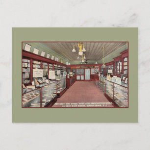 Innenraum einer Apotheke in Bound Brook NJ im Vint Postkarte