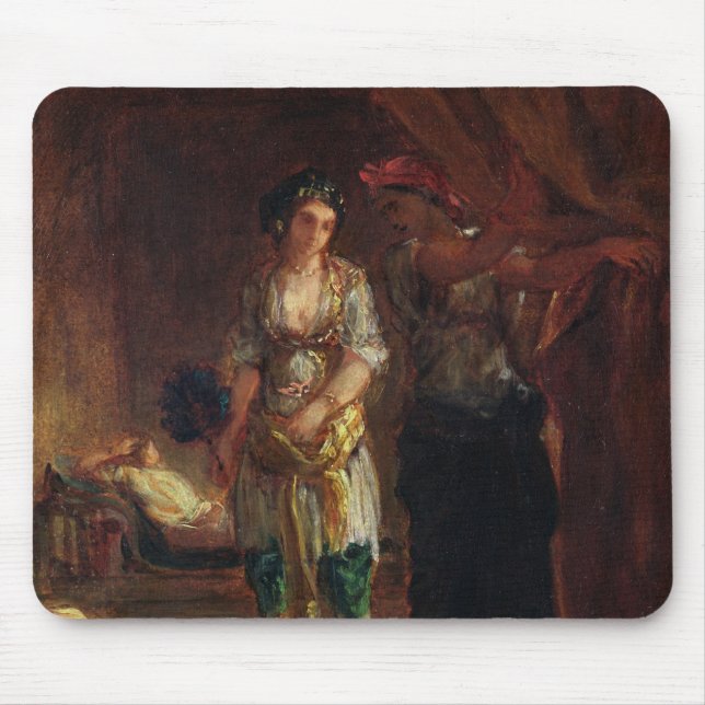 Innenraum eines Harems in Oran, c.1847 Mousepad (Vorne)