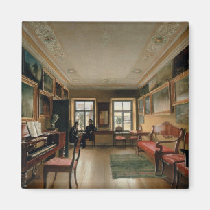 Innenraum eines Herrenhauses, 1830s Magnet