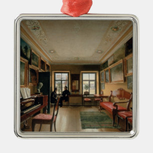 Innenraum eines Herrenhauses, 1830s Ornament Aus Metall
