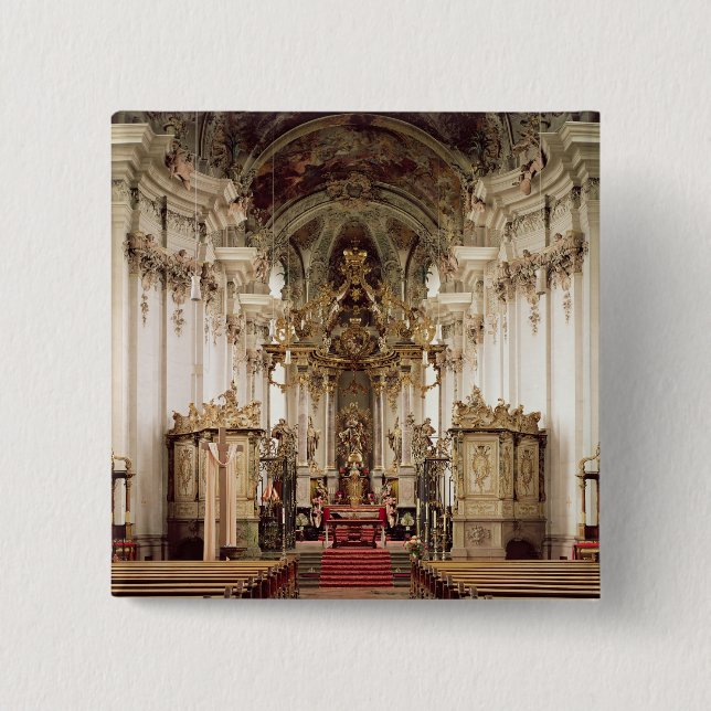 Innenraum, entworfen von Balthasar Neumann 1734-54 Button (Vorderseite)