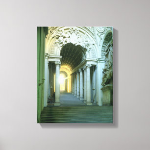 Innenraum mit Ansicht des Treppenhauses Leinwanddruck