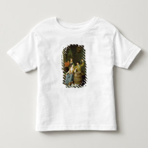 Innenraum mit einem feiernden Paar Kleinkind T-shirt