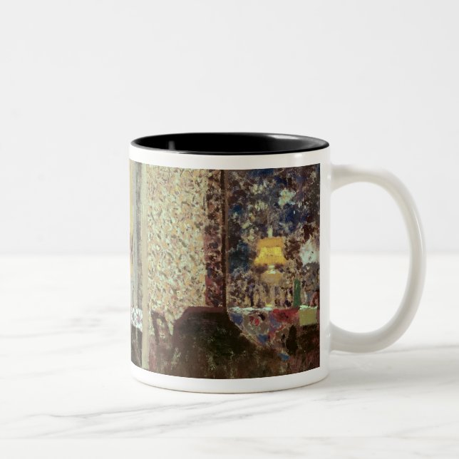 Innenraum oder, der Salon mit drei Lampen, 1899 Zweifarbige Tasse (Rechts)