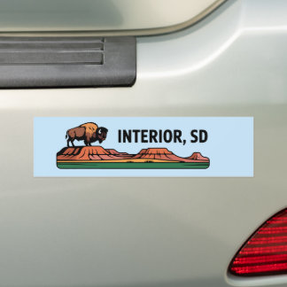 Innenraum South Dakota Badlands Bison Design Autoaufkleber