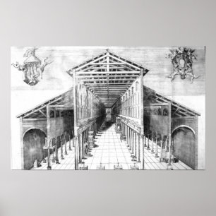 Innenraum von altem St Peter, Rom Poster