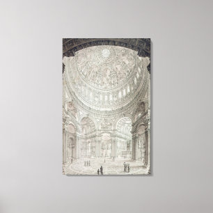 Innenraum von St Paul Kathedrale, 1817 Leinwanddruck