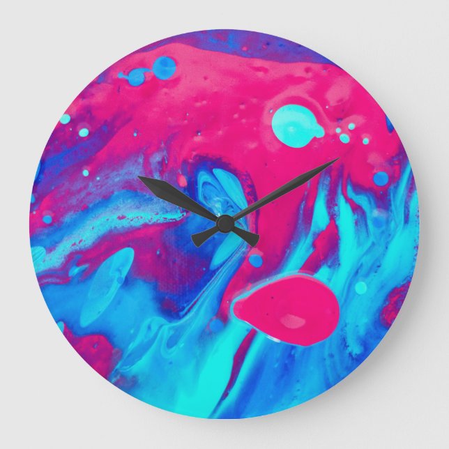 Innenseite einer Lavalampe Große Wanduhr (Vorderseite)