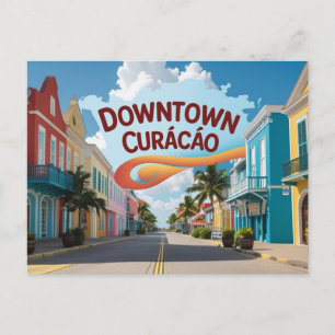 Innenstadt von Curaçao Feiertagspostkarte