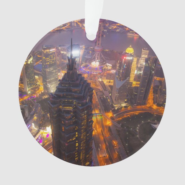 Innenstadt von Shanghai Ornament (Vorderseite)