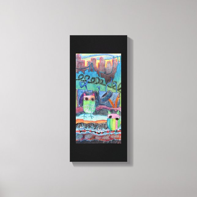 Innenstadtkauz Leinwanddruck (Vorderseite)