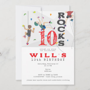 Innenwand Klettern Tee zwischen jedem Geburtstag Einladung