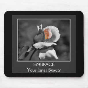 Inner Beauty Rosenknospe Motivierend Mousepad