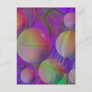 Inner Flow V Abstraktes Fraktal Violet Indigogalax Postkarte
