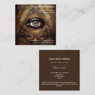 Inner Oracle Third Eye Design Quadratische Visitenkarte