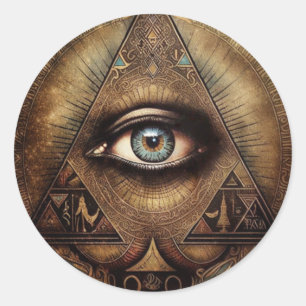Inner Oracle   Third Eye Design Runder Aufkleber