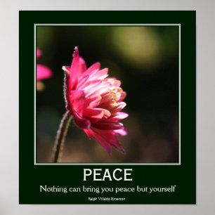 Inner Peace Blume Inspiration Zitat Poster