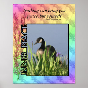 Inner Peace Canada Goose Inspiration Zitat Poster