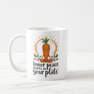 Inner Peace Carrot - Achtsames Essen Kunst Kaffeetasse