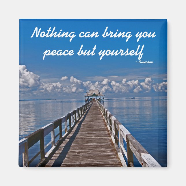 Inner Peace Emerson Inspiration Zitat Magnet (Vorne)