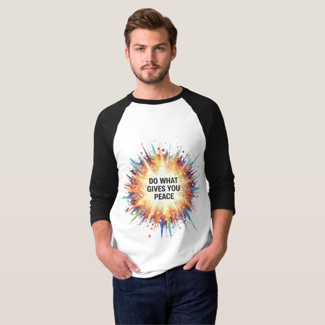  "Inner Peace Explosion Grafik T-Shirt" T-Shirt (Vorne ganz)
