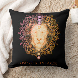 Inner Peace Lion Chakra Design Kissen