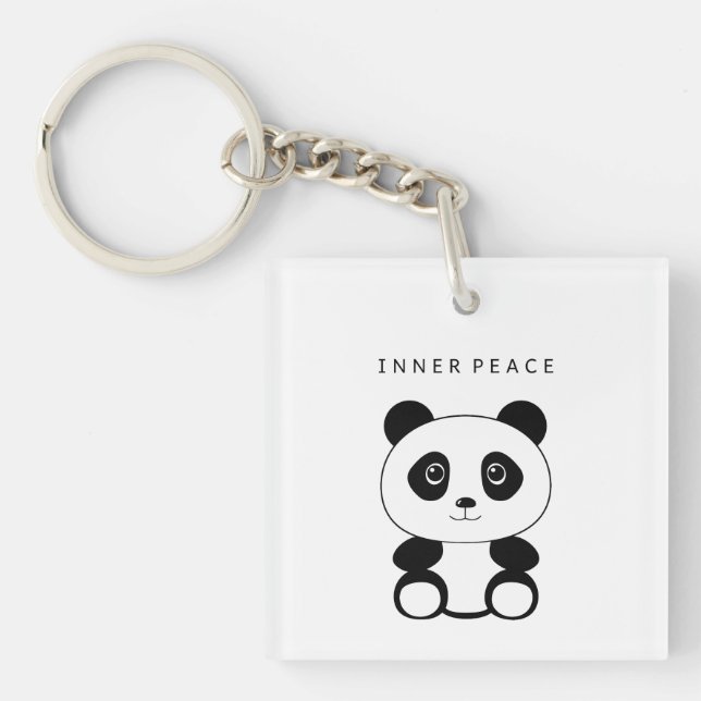 Inner Peace Panda Schlüsselanhänger (Vorderseite)