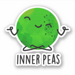Inner Peas Funny Meditating Pea Pub Aufkleber