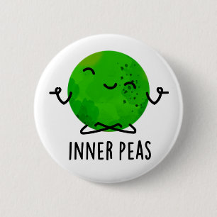 Inner Peas Funny Meditating Pea Pub Button