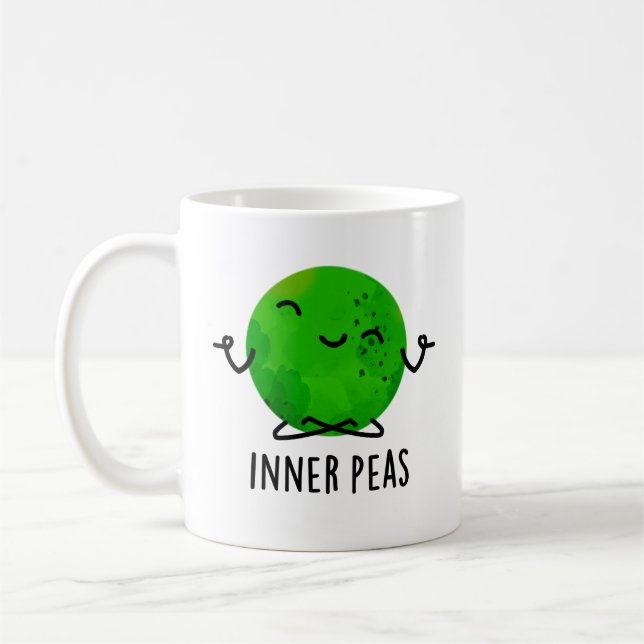Inner Peas Funny Meditating Pea Pub Kaffeetasse (Links)