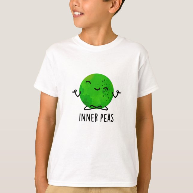 Inner Peas Funny Meditating Pea Pub T-Shirt (Vorderseite)