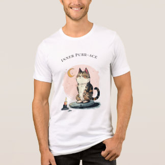 Inner Purr-ace Katzen-Meditations-T-Shirt Tri-Blend Shirt